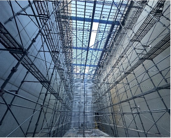 東クリーンセンター機器冷却塔ヤード上部通気口鉄骨改修工事