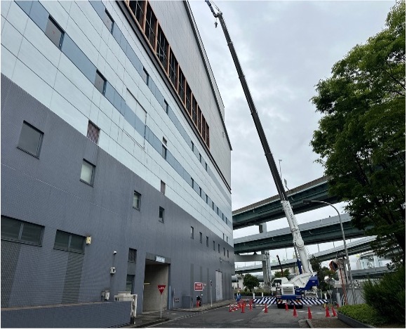 東クリーンセンター機器冷却塔ヤード上部通気口鉄骨改修工事